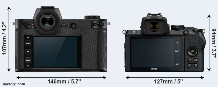 Comparison Leica SL2-S or Z50 rear