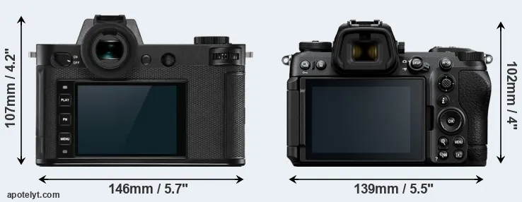 Comparison Leica SL2-S or Z6 III rear