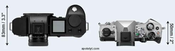 Compare Leica SL2-S versus OM-5 top