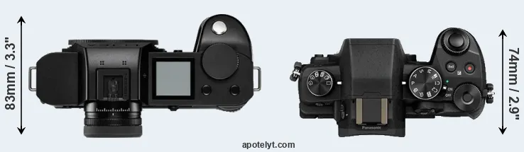 Compare Leica SL2-S versus G80 top