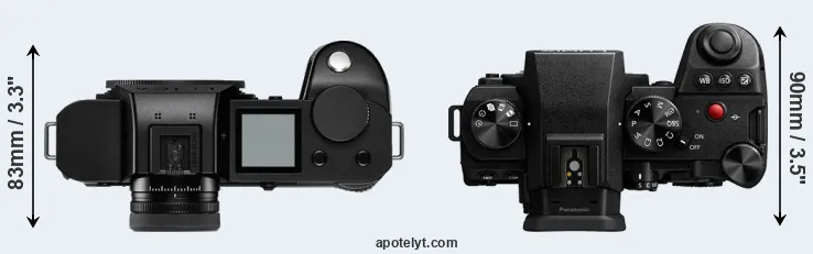 Compare Leica SL2-S versus G9 II top