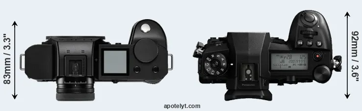 Compare Leica SL2-S versus G9 top