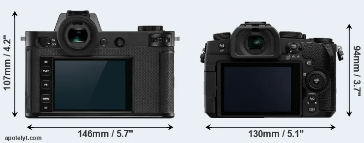Comparison Leica SL2-S or G90 rear