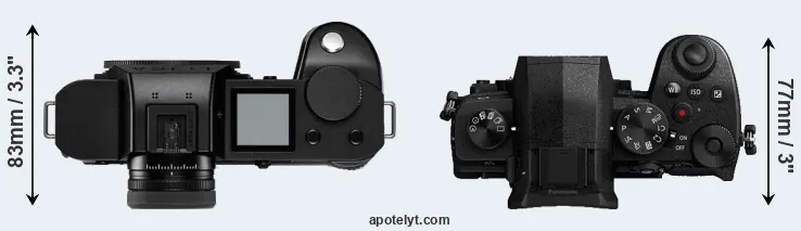 Compare Leica SL2-S versus G90 top