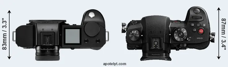 Compare Leica SL2-S versus GH5s top