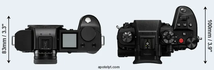 Compare Leica SL2-S versus GH6 top