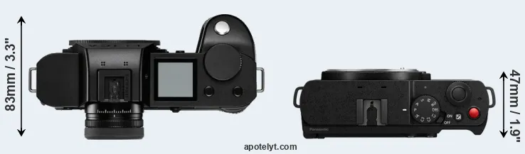 Compare Leica SL2-S versus S9 top
