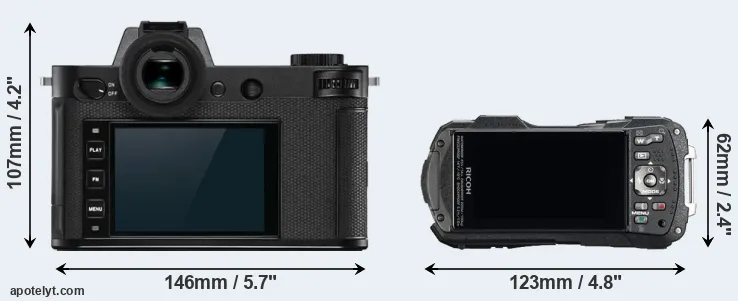 Comparison Leica SL2-S or WG-60 rear