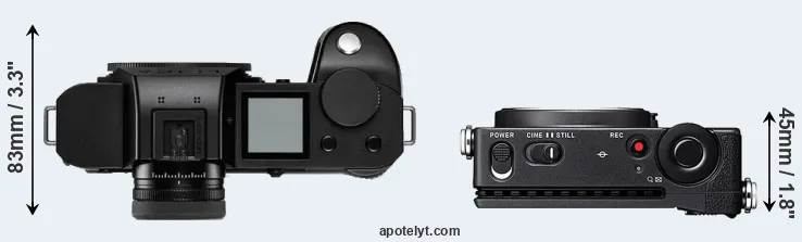 Compare Leica SL2-S versus fp top