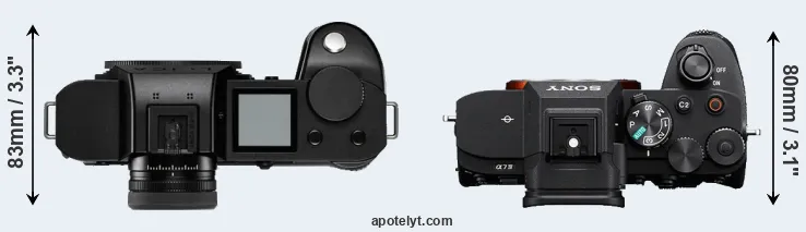 Compare Leica SL2-S versus A7 IV top
