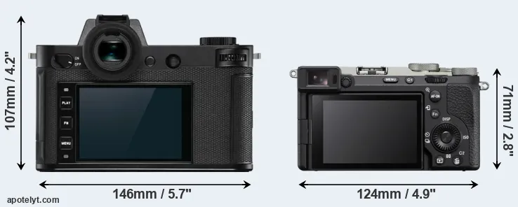 Comparison Leica SL2-S or A7C II rear
