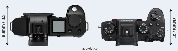 Compare Leica SL2-S versus A9 II top