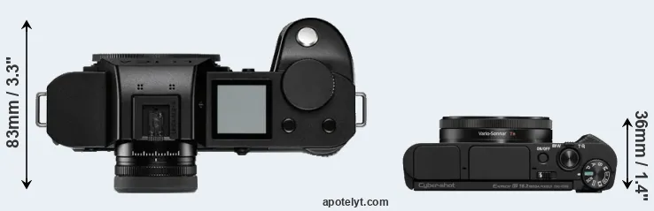 Compare Leica SL2-S versus HX99 top
