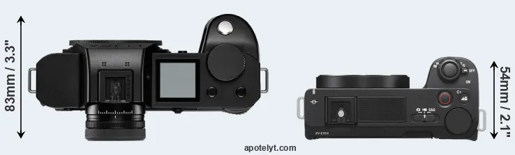 Compare Leica SL2-S versus ZV-E10 II top
