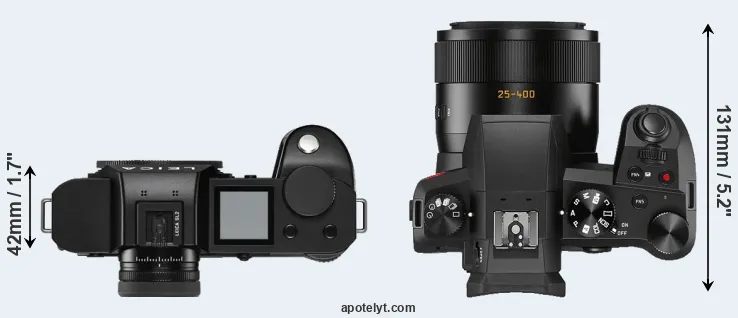 Compare Leica SL2 versus V-LUX 5 top