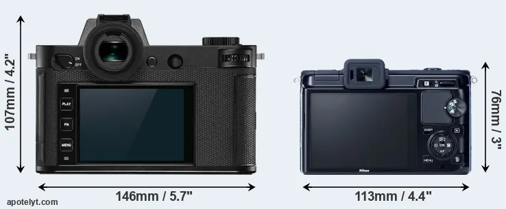 Comparison Leica SL2 or V1 rear