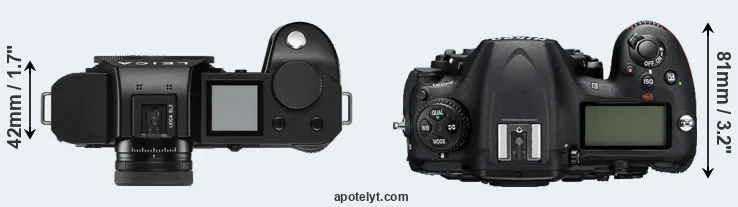 Compare Leica SL2 versus D500 top