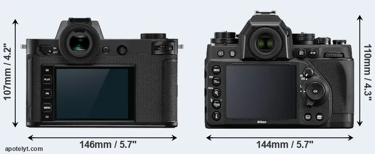 Comparison Leica SL2 or Df rear
