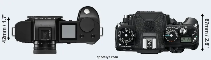 Compare Leica SL2 versus Df top