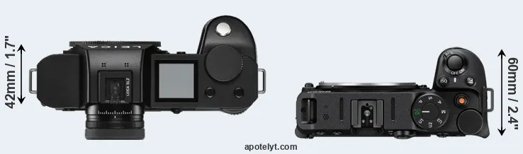 Compare Leica SL2 versus Z30 top