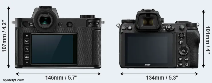 Comparison Leica SL2 or Z6 rear