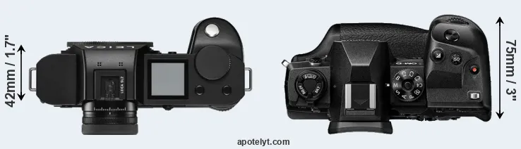 Compare Leica SL2 versus E-M1X top