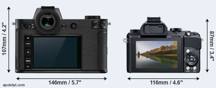 Comparison Leica SL2 or Stylus 1 rear