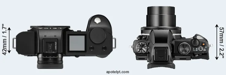 Compare Leica SL2 versus Stylus 1 top