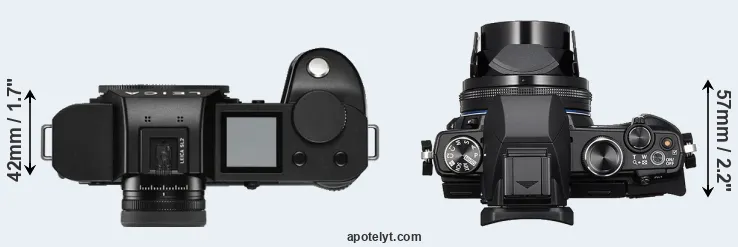 Compare Leica SL2 versus Stylus 1s top