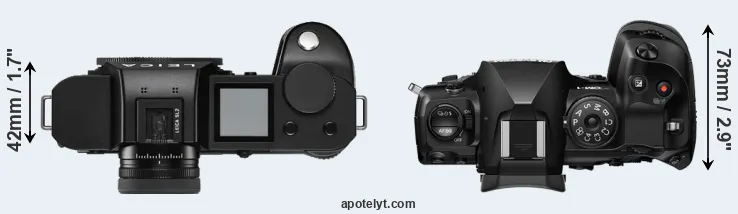 Compare Leica SL2 versus OM-1 II top