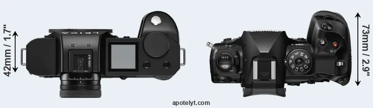 Compare Leica SL2 versus OM-1 top