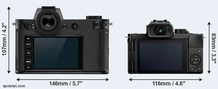 Comparison Leica SL2 or G110 rear