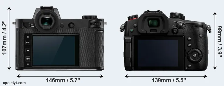 Comparison Leica SL2 or GH5 II rear