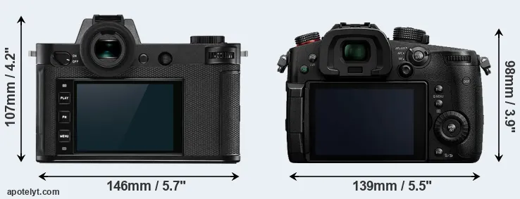 Comparison Leica SL2 or GH5s rear