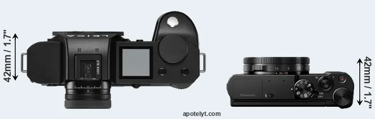 Compare Leica SL2 versus LX15 top