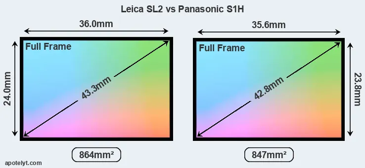 Leica SL2 and Panasonic S1H sensor measures