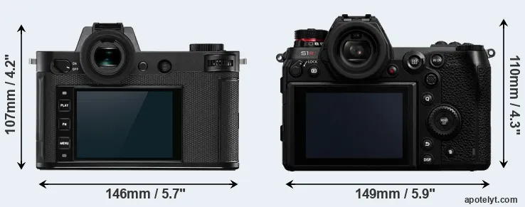 Comparison Leica SL2 or S1R rear