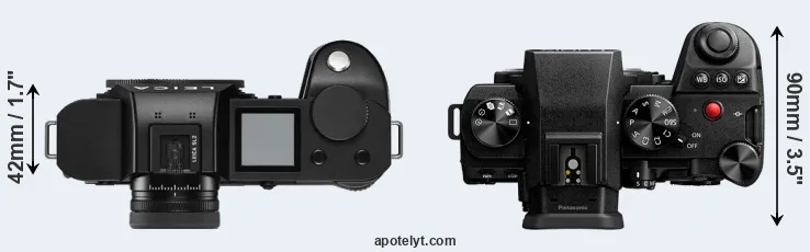 Compare Leica SL2 versus S5 II top