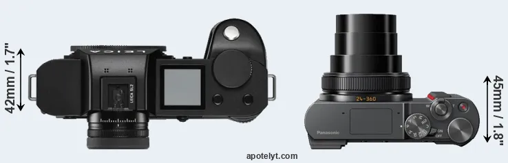 Compare Leica SL2 versus ZS200 top