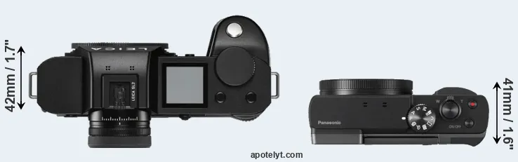 Compare Leica SL2 versus ZS70 top