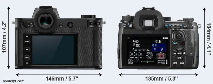 Comparison Leica SL2 or K-3 III rear