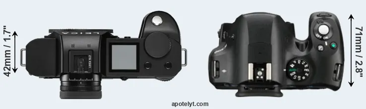 Compare Leica SL2 versus K-500 top