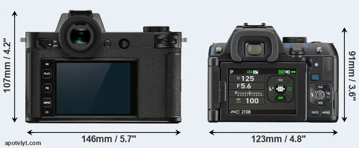 Comparison Leica SL2 or K-S2 rear