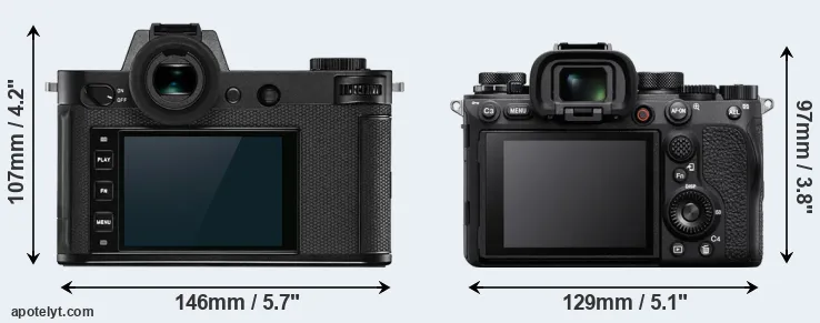 Comparison Leica SL2 or A1 rear