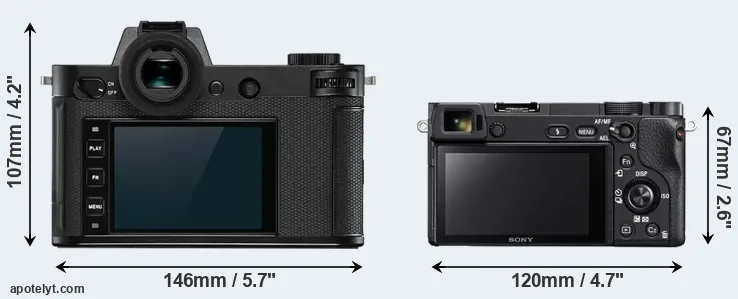 Comparison Leica SL2 or A6300 rear