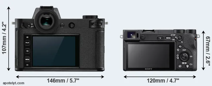 Comparison Leica SL2 or A6500 rear
