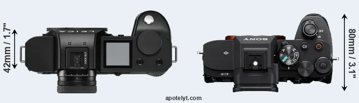 Compare Leica SL2 versus A7 IV top