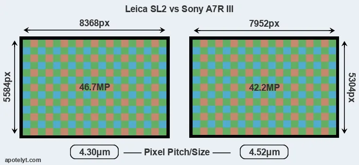 Leica SL2 versus A7R III MP