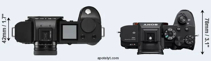 Compare Leica SL2 versus A7R IVA top