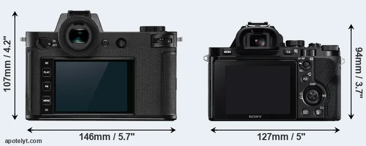 Comparison Leica SL2 or A7R rear